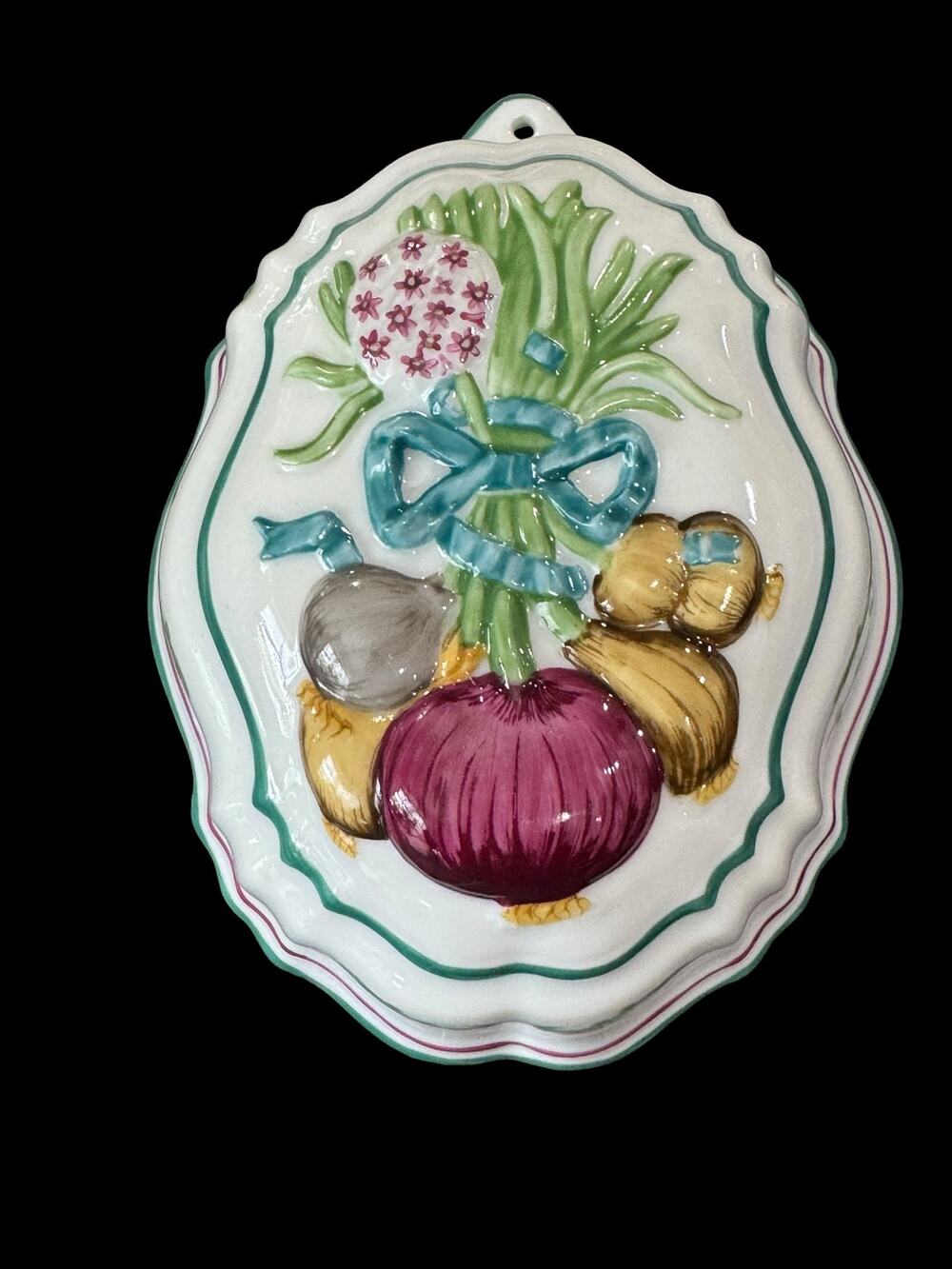 Le Cordon Bleu Franklin Mint Onions Ceramic Wall Jello Mold